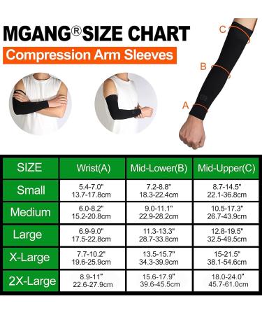 MGANG Lymphedema Compression Arm Sleeve 15-20 mmHg - Full Arm Support for Swelling Relief - Post Surgery Recovery - Large Black - Buy Online on GoSupps.com