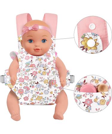 GAGAKU Baby Doll Carrier - Pink Peach Blossom Toy Sling with Adjustable Straps for Kids - Buy Online on GoSupps.com