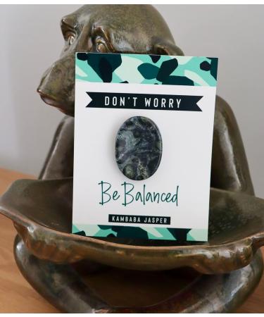 Kambaba Jasper Worry Thumb Stone - Meditation Spiritual Stress Relief Gift - Healing Energy Reiki Chakra - Birthday Stocking Filler - Buy Online on GoSupps.com