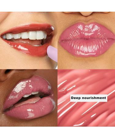 3 Pcs Plumping Lip Gloss Set - Glass Shine Moisturizing Lipstick Hydrating Tinted Balm for Non-Sticky High Shine Color (Colors 04 05 08 - Buy Online on GoSupps.com