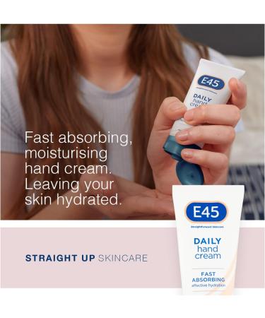 E45 Daily Hand Cream 50ml - Non-Greasy Hand Moisturizer for Very Dry and Sensitive Skin - Fast Absorption Formula - Fragrance-Free - 1 Pack - Buy Online on GoSupps.com