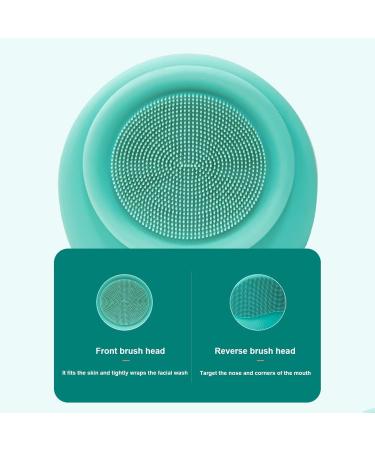 Paodduk Silicone Face Scrubber - Electric Face Exfoliator Scrubber Gentle Facial Brush - Skin Rejuvenating Face Exfoliator Scrubber Silicone Face Brush Cleanser for Family Green - Buy Online on GoSupps.com