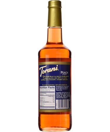 Torani Peach Flavor Syrup 750ml & Flavored Flavour Syrup Pump for 750ml Flavor Syrup + Syrup Pump - Buy Online on GoSupps.com
