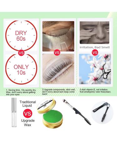 2023 Lash Lift Glue Balm 2 in 1 Adhesive for Eyelash & Brow Lamination - 0.35oz Professional Grade Salon Apple Scented Green-Apple - Buy Online on GoSupps.com