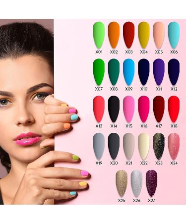 JEWHITENY 30pcs Gel Nail Polish Kit with 120W UV Light | 27 Colors Set, Manicure Tools for Women - Buy Online on GoSupps.com