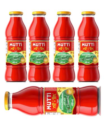 Mutti Passata Tomato with Basil Puree 680 Mililiter x 5 Pieces