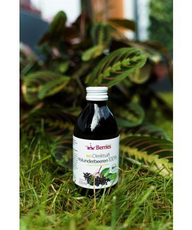 Buy Organic Cold-Pressed Berries Polska Elderberry Juice - 250ml | No Sugar Dyes GMOs Preservatives - Vegan & Vegetarian - Buy Online on GoSupps.com