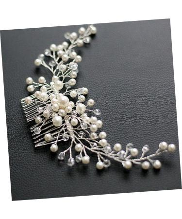 Didiseaon Party Favor Bridal Headpiece Goody Hair Clips for Women Hair Decorations Floral Decor Wedding Hair Side Combs Rhinestone Tiara Women Hair Accessories Bride Decorate Pearl - Buy Online on GoSupps.com