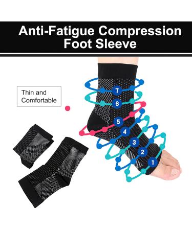 Cimvidi Compression Socks - 5 Pairs of Elastic Half Open Toe Socks for Swelling Plantar Fasciitis & Neuropathic Pain Relief - Buy Online on GoSupps.com