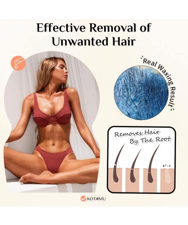 KOTAMU Blue Hard Wax Beads 1LB - Hair Removal Beans for Bikini & Brazilian Waxing - Buy Online on GoSupps.com