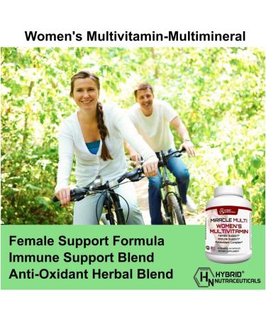 MiracleMulti Multivitamin for Women - Female Support Formula Immune Support Minerals Biotin Antioxidants & Superfoods Blend 60 Capsules - Buy Online on GoSupps.com
