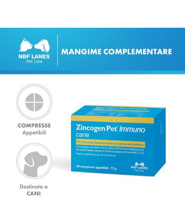 NBF Lanes | Zincogen Pet Immuno Dog 60 Tasty Tablets for the normal functioning of the Dog's Immune System - Buy Online on GoSupps.com