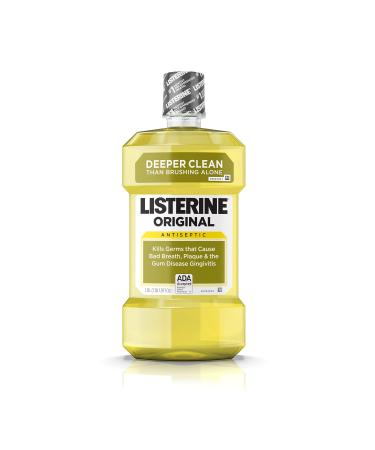 Listerine Original Oral Care Antiseptic Mouthwash with Germ-Killing Formula to Fight Bad Breath  Plaque and Gingivitis  1 L