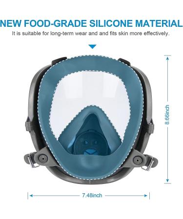 Reusable Respirator full Face Gas Cover Organic Vapor Mask and Anti-fog for Painting mechanical polishing logging welding Against Dust Staining Sanding & Cutting - Buy Online on GoSupps.com