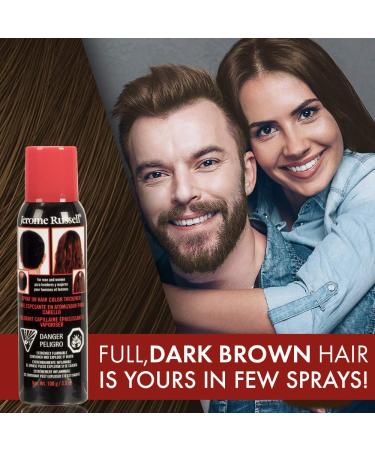 Jerome Russell Spray-on Color Dark Brown Hair Thickener for Fine and Thinning Hair Conceals Bald Spots Grey Hair Hides Root Re-growth and Cover Hair Extension Tracks Works for Men and Women 3.5 oz - 2 Pack - Buy Online on GoSupps.com