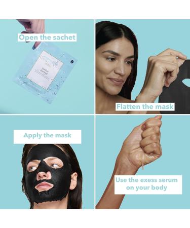 Carbone Glac Purifying Facial Mask | Revitalizing Carbon Black Sheet Mask with Hamamelis & Mallow | Made in France - 1 Sheet - Buy Online on GoSupps.com