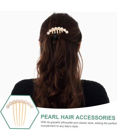 DRESSOOS bridal hair accessories vintage hair accessories girl hair accessories pearl hair comb bridal hair accessory rhinestone hair clips for women bride rhinestones Fashion hairpin - Buy Online on GoSupps.com