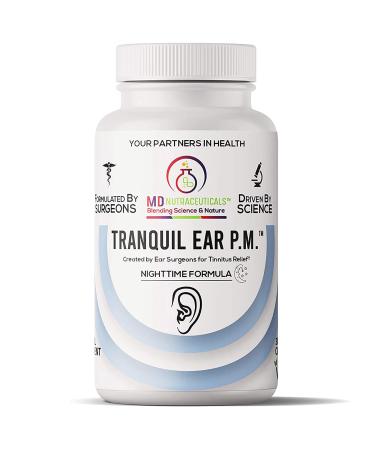 Tranquil Ear PM Ear Health  Tinnitus Relief Supplement  Developed by Ear Surgeons for Ear Nutrition Ringing Ear Relief  Tinnitus Symptoms - Nighttime Formula - All-Natural 30 Vegan Capsules - Buy Online on GoSupps.com