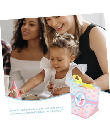 HOMSFOU 60 Pcs Blue Goodie Bags Popcorn Gift Kids Goodie Bags Gift Wrapping Bags Aunt and Uncle Pregnancy Announcement Boy Gift Bag Shower Favors Bag Boy Girl Pack Paper - Buy Online on GoSupps.com