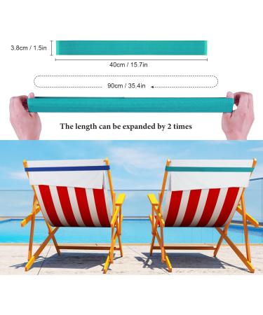 4 Pack Silicone Towel Bands for Beach, Pool, and Cruise Chairs - Blue/Turquoise - Buy Online on GoSupps.com