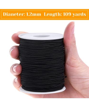 Selizo 1.2mm Black Elastic String for Bracelets, Necklaces, Beading, and Sewing - 109 Yards - Buy Online on GoSupps.com