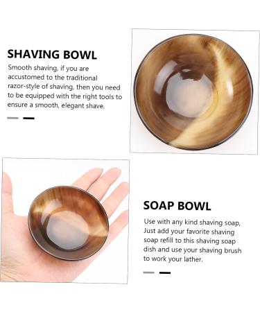FRCOLOR Shaving Soap Dish - Natural Shaving Mug Bowl 7.5x7.5cm for Effortless Shaving Foam | International Shipping Available - Buy Online on GoSupps.com