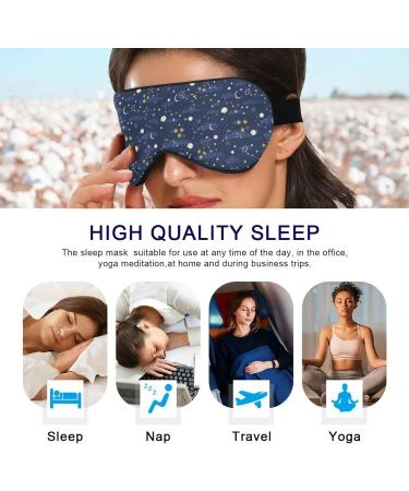 ElliTarr Galaxy Navy Sleep Mask - Light Blocking Eye Cover for Men and Women - Buy Online on GoSupps.com