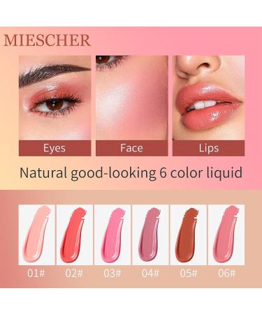 MIESCHER Liquid Blush Beauty Wand - Creamy Cheek & Lip Stain Stick for Dewy & Natural Glow - Buy Online on GoSupps.com