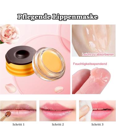  PENCHUAN Bee Balm Moisturizing Lip Balm for Day and Night - Reduces Wrinkles and Wrinkles - Moisturizing Lip Scrub - 4 Pack - Buy Online on GoSupps.com