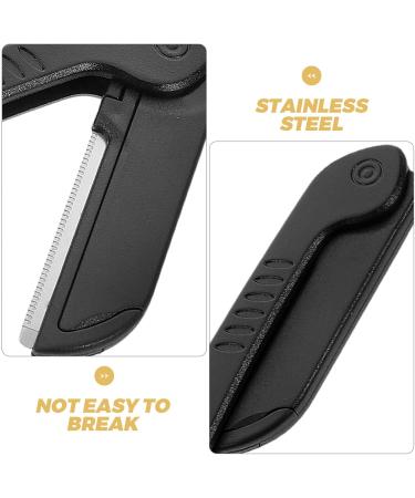 TEHAUX Rasoir Sourcils Pliable en Acier Inoxydable avec Grille de Protection Manche Mat Antid rapant Kit de 5 Pi ces R utilisables Mise des Sourcils Rasage du Visage - Buy Online on GoSupps.com