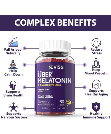 NEVISS Melatonin Gummies 10mg + Sugar Free Probiotics Gummies - Buy Online on GoSupps.com
