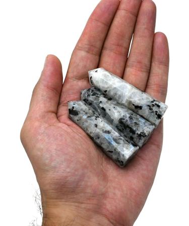 Rainbow Moonstone Crystal Tower 2-3 Inch - Natural Healing Point Obelisk for Reiki Grid, 1 Pc - Buy Online on GoSupps.com