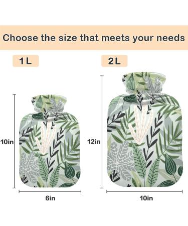 NAANLE Hawaii Leaves Heat Bottle - 1L Transparent Hot Water Bottle for Bed & Hand Warmth | Pain Relief & Cold Therapy - Buy Online on GoSupps.com