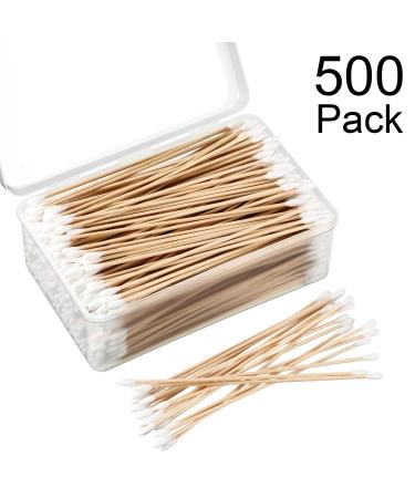 500 Piece 6 Inch Wooden Handle Cleaning Swabs for Jewelry Ceramics Electronics | Pointed and Round Tip | Storage Case Included - Buy Online on GoSupps.com