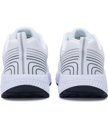 Womens Walking Shoes with Arch Support | Orthotic Sneakers for Plantar Fasciitis | Pain Relief Tennis Shoes 7.5 White/Grey - Buy Online on GoSupps.com