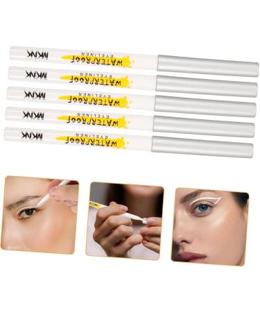 POPETPOP 10 Pcs White Lying Silkworm Pen Highlighters White Eye Liner Pencils Makeup Pencil Girl Makeup Stick - Buy Online on GoSupps.com