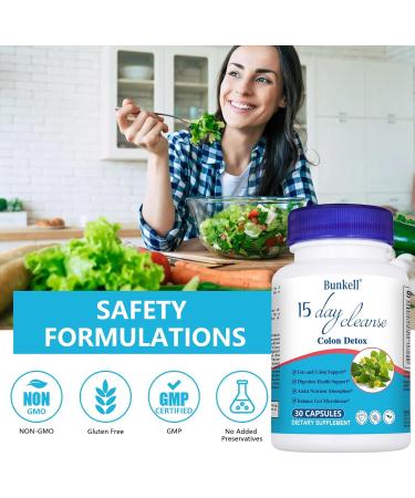 15 Day Cleanse - Advanced Gut Detox for Men & Women | Non-GMO Colon Support | 30 Capsules - Buy Online on GoSupps.com