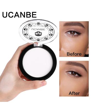 UCANBE White Pressed Setting Powder - Translucent Matte Finishing for Halloween & Special Effects Makeup | Long-Lasting Coverage Portable Compact - Buy Online on GoSupps.com