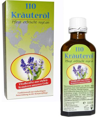 110 Herbal Oil Massage Oil - Functional Body Care Oil with Vital Herb Powers (4 Bottles) - International Shipping - Buy Online on GoSupps.com