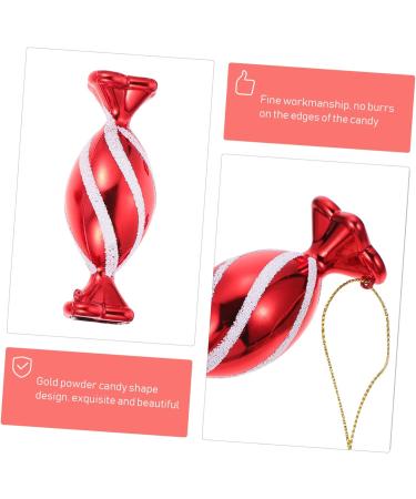 KALLORY 90 Pcs Christmas Red Candy Red Garland Red Ornament Adorable Xmas Hanging Candy Delicate Crutch 7x3cm Red - Buy Online on GoSupps.com