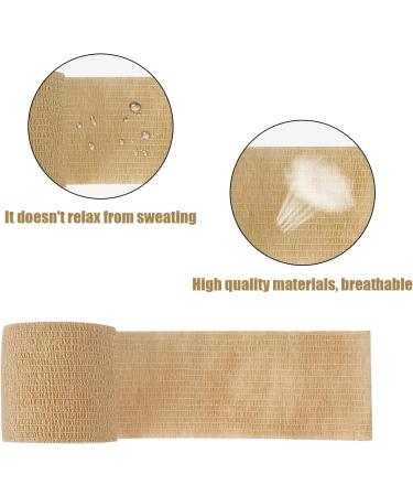 12 Rolls 2 Inch Athletic Pre Wrap Tape - Self Adhesive Bandage Wrap for Sports - 5 Yards Black (Brown) - Buy Online on GoSupps.com