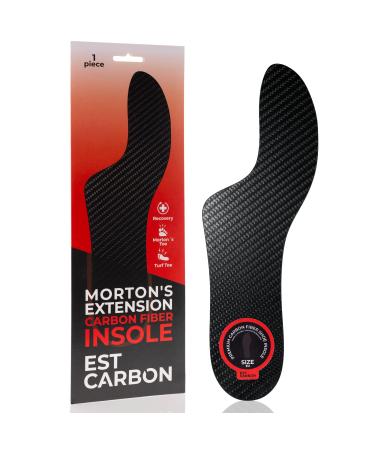 Mortons Extension Carbon Fiber Insole 1pc | Rigid Mortons Extension Orthotic Shoe Insert | Carbon Insole & Big Toe Plate | Composite Toe Insert for Hallux Rigidus  Turf Toe & Morton's Toe W7 M6 Women's 7  Men's 6