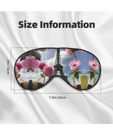 Unisex Eiffel Tower Print Sleep Mask | Double-Sided Eye Mask for Sound Sleep & Skin Care - Buy Online on GoSupps.com