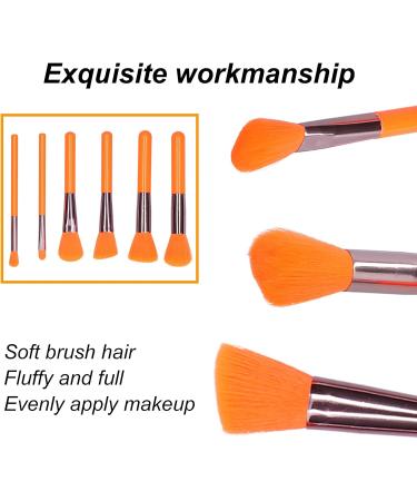 Eyeshadow Brush Cosmetic Brush Fit Skin Friendly Soft Hair Accurate Coloring Washable Reusable for Women Lady for Home Travel for Dating Party(orange) - Buy Online on GoSupps.com