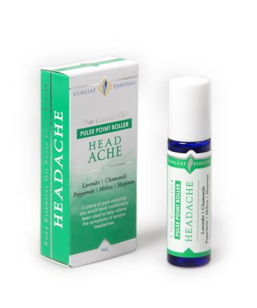 Gumleaf Essentials Headache Pulse Point Roller - 0.3fl oz Cruelty Free & Vegan 100% Pure & Natural