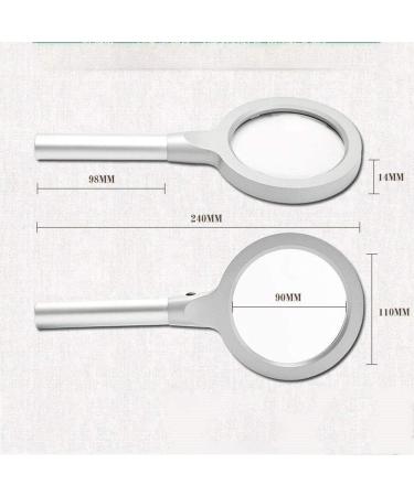 Magnifying Glasses Educational Hobby Magnifiers Hd Magnifier 20 Old Man Reading with Led Light Handheld Optical Magnifier 10 Enlarged Mirror - Buy Online on GoSupps.com