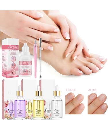 Nail Cuticle Remover Kit Cuticle Remover Kit Nourish Promote Nail Growth Exfoliating for Travel Use (LS152-2) - Buy Online on GoSupps.com