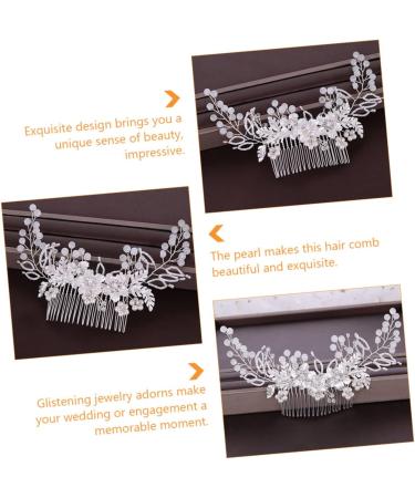 Beatifufu 1pc Flower Leaf Comb Hair Comb Alloy Hair Decor Fashion Hairpin Exquisite Headwear Handmade Hair Decor Hair Accessory - Buy Online on GoSupps.com
