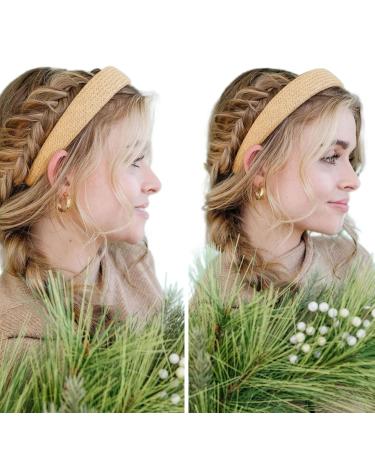 Wovowovo 4 Pack Rattan Boho Headbands for Women - Wide Padded Non-Slip Braided Hair Bands - Summer Girls Hair Accessories - Buy Online on GoSupps.com