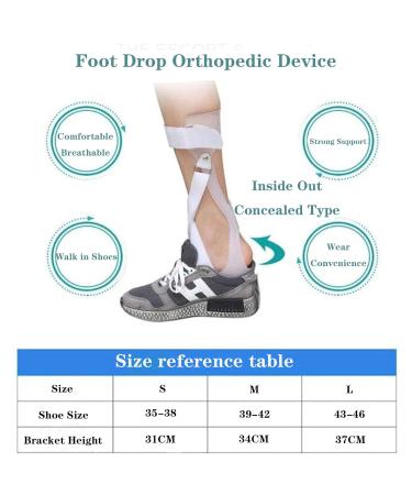 SFKLYU Footrest Orthesis Ankle Support - Removable Bandage Drop Foot Splint for Walking | Left Size S - Buy Online on GoSupps.com